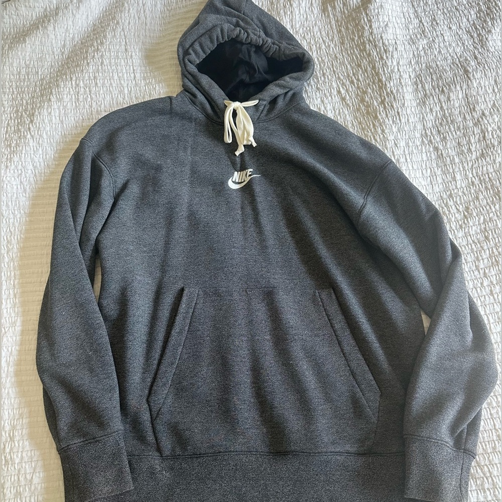 large grey nike hoodie